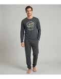 Pijama de Algodón Afelpado para Hombre, Diseño Aviator