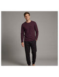 Pijama de Algodón Afelpado para Hombre, Diseño Bolsillo Botón