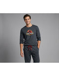 Pijama de Algodón Afelpado para Hombre, Diseño Jurásico