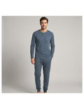 Pijama de Algodón Afelpado para Hombre, Diseño Lunares