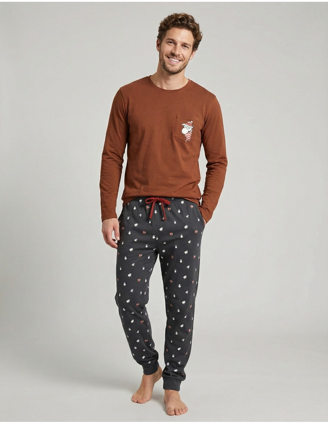 Pijama de Algodón para Hombre, Diseño Oveja