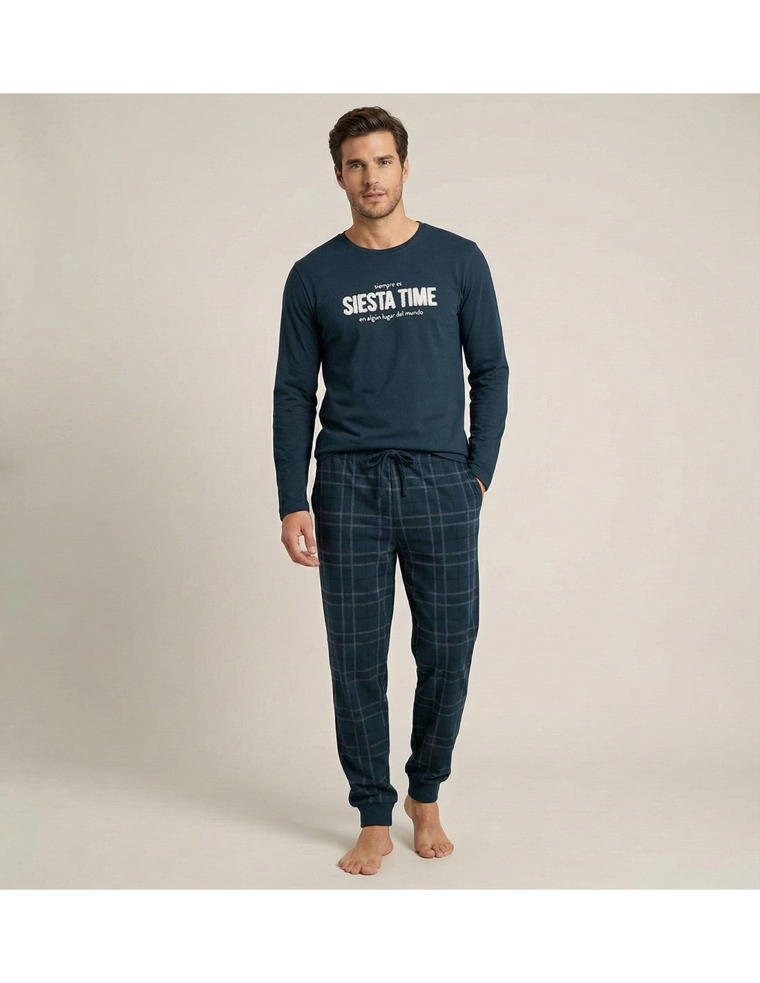 Pijama de Algodón para Hombre, Diseño Siesta