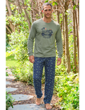 Pijama de Algodón para Hombre, Diseño Discover