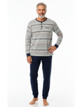 Pijama de Interlock para Hombre, Diseño Rayas