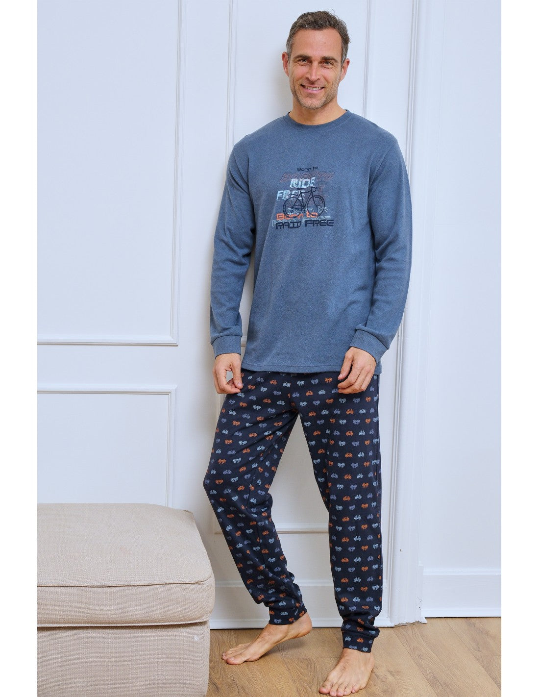 Pijama de Interlock para Hombre, Diseño Free Ride