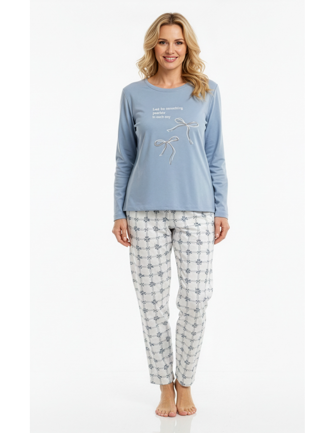 Pijama de Interlock para Mujer, Diseño Lazos