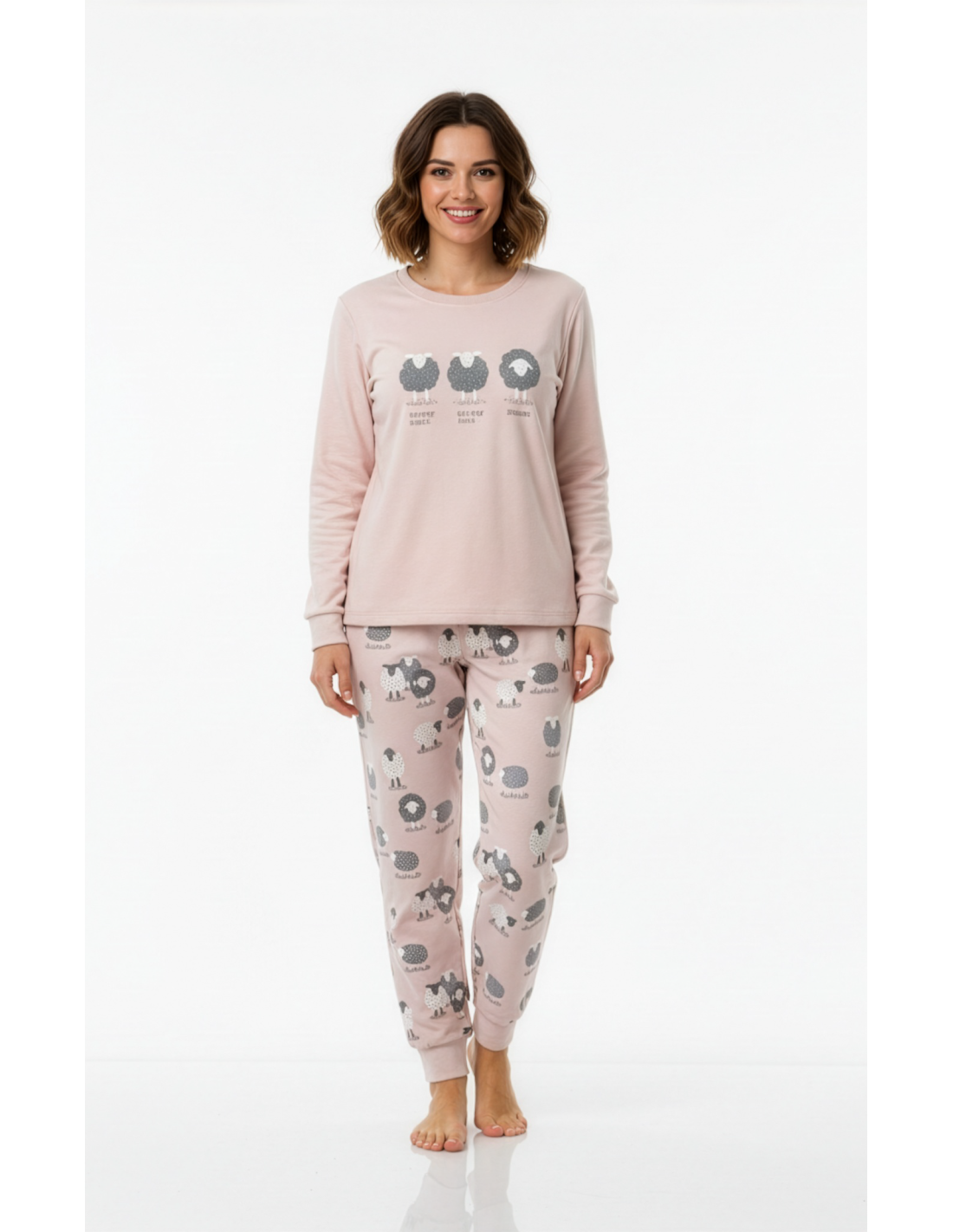 Pijama de Interlock para Mujer, Diseño Ovejas