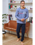 Pijama de Interlock Perchado para Hombre, Diseño Bicicleta