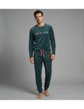 Pijama de Microvelur para Hombre, Diseño Bicicleta