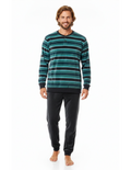 Pijama de Spandex para Hombre, Diseño Franjas Verdes