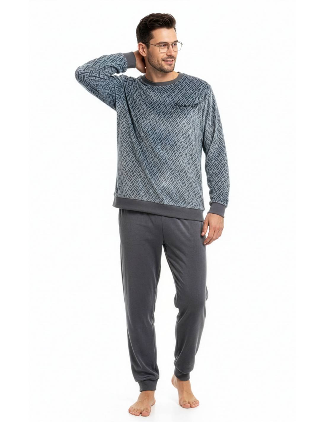 Pijama de Spandex para Hombre, Diseño Entrelazado