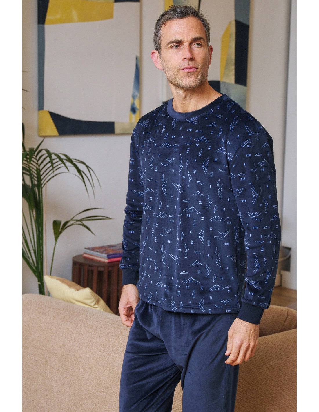 Pijama de Spandex para Hombre, Diseño Montañas