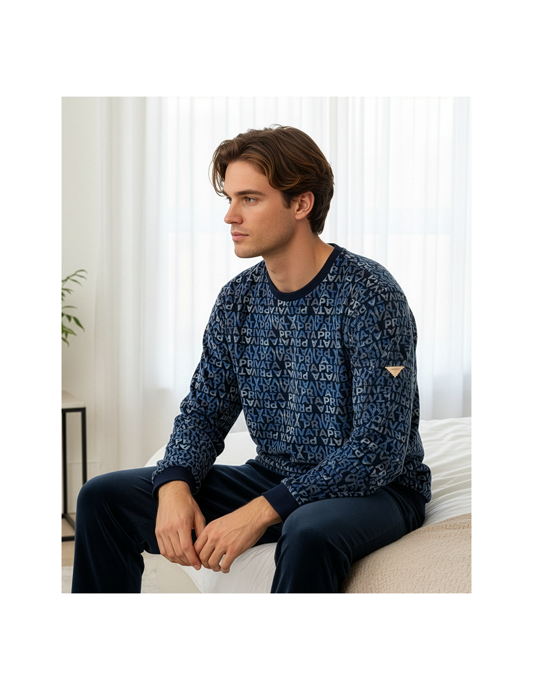 Pijama de Spandex para Hombre, Diseño Letras