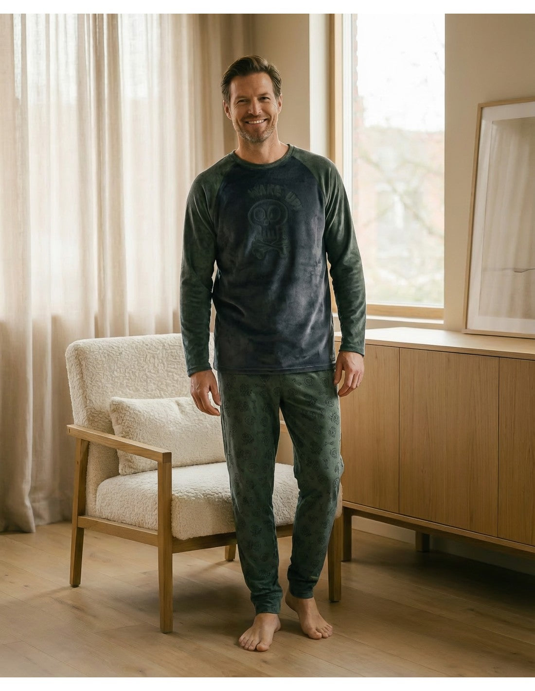Pijama de Spandex para Hombre, Diseño Wake Up (imagen 2)