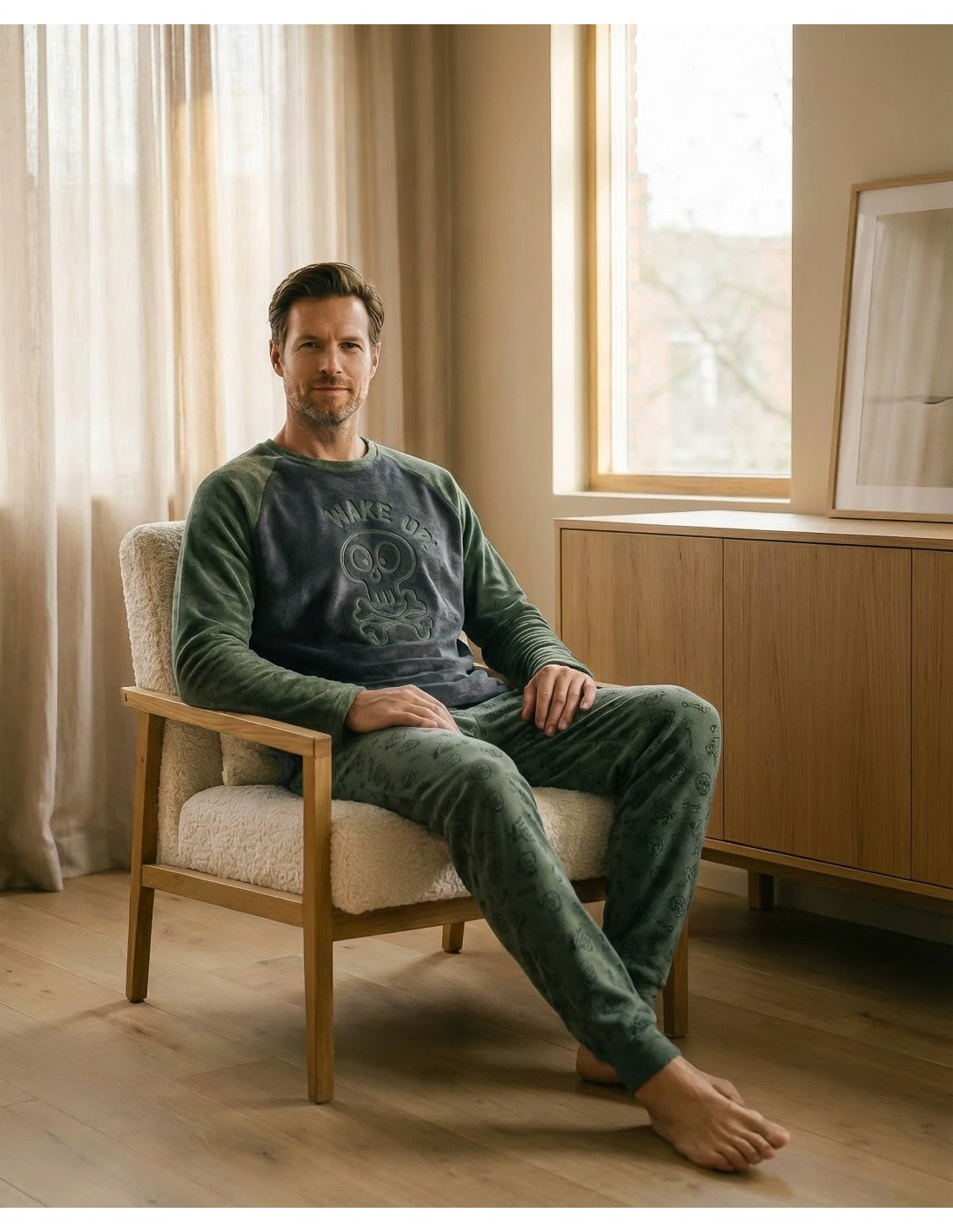 Pijama de Spandex para Hombre, Diseño Wake Up