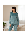 Pijama de Spandex para Mujer, Diseño Coffee Verde