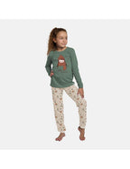 Pijama Infantil de Interlock para Niña, Diseño Autumn