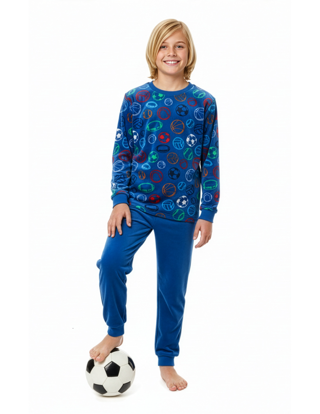 Pijama Infantil de Spandex para Niño, Diseño Balones