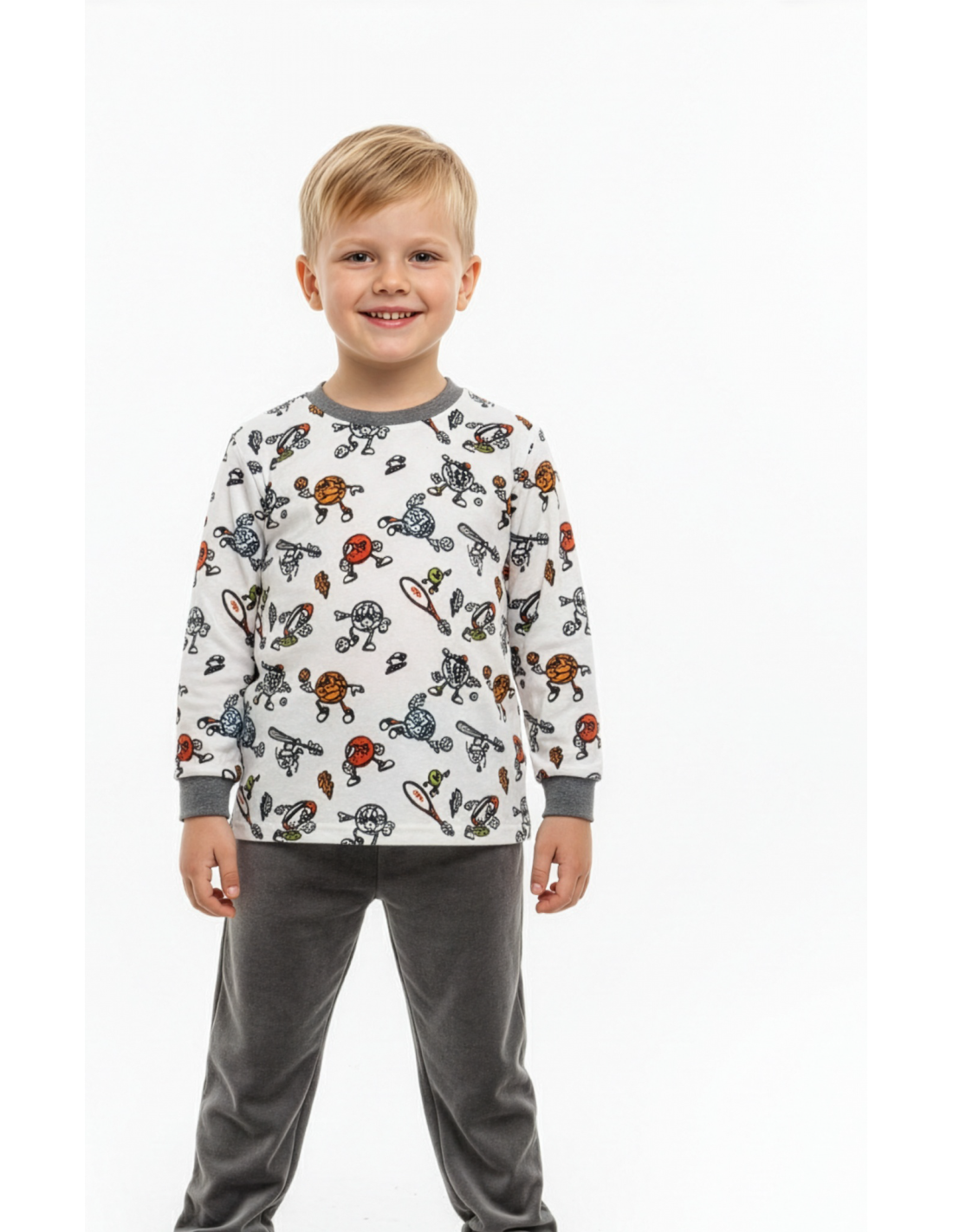 Pijama Infantil de Spandex para Niño, Diseño Pelotas