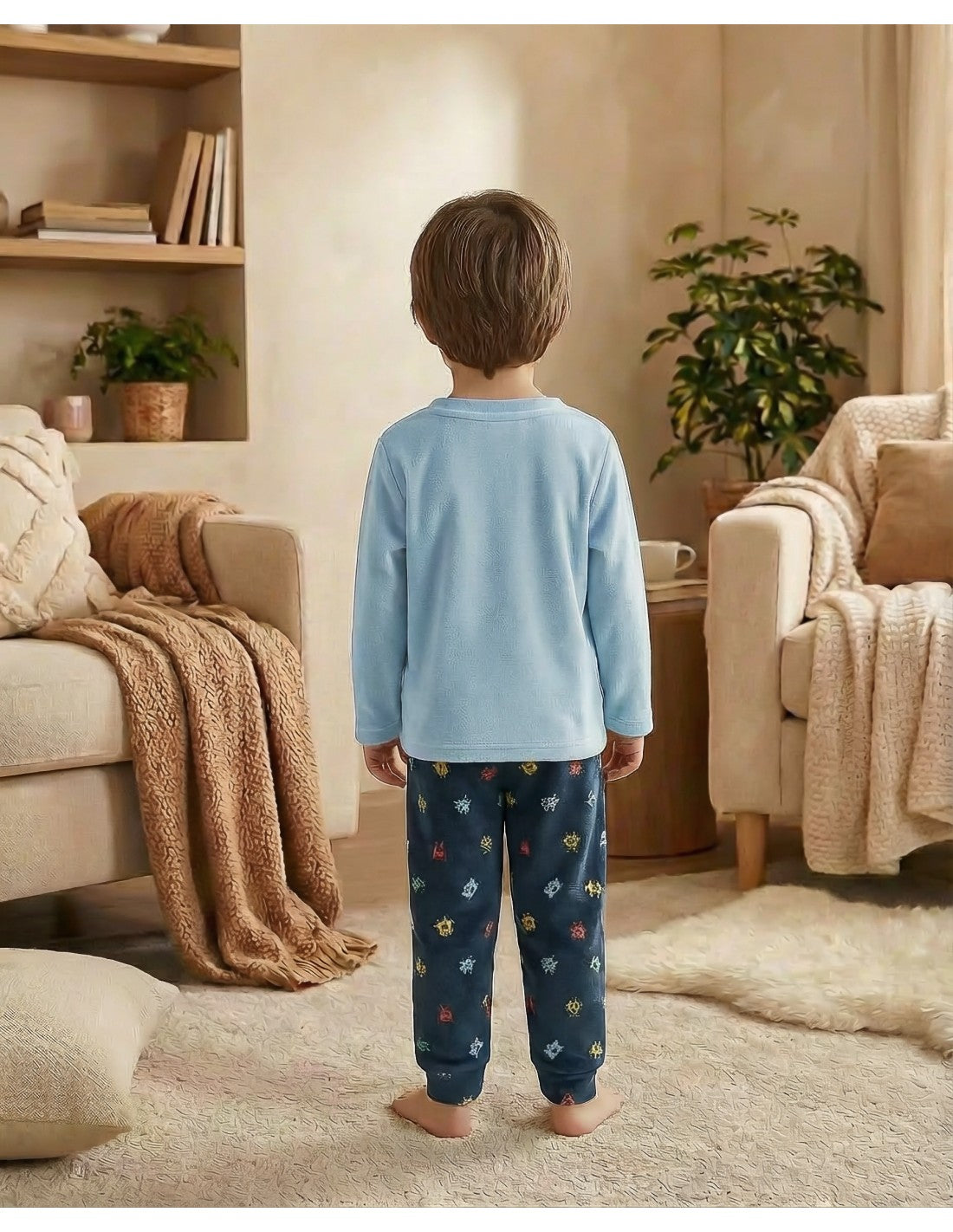 Pijama Infantil de Terciopelo para Niño, Diseño Game Over (imagen 2)