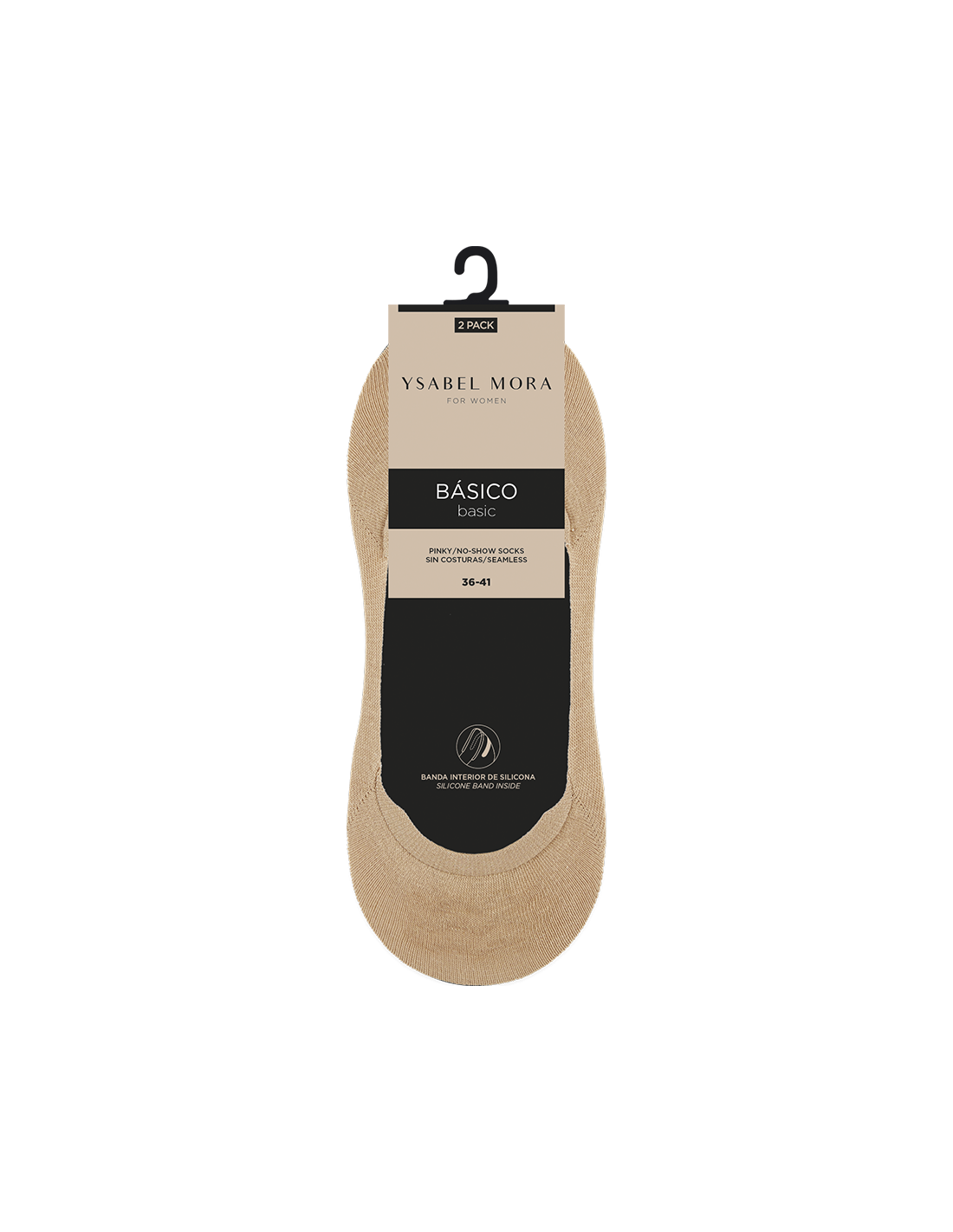 Pinkys Unisex Beige de Algodón, Packs de 2 (Caja de 12 Pares) (imagen 3)
