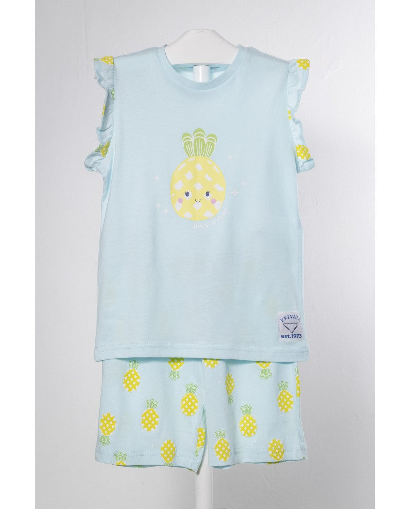Pijama Manga Corta Niña Piña