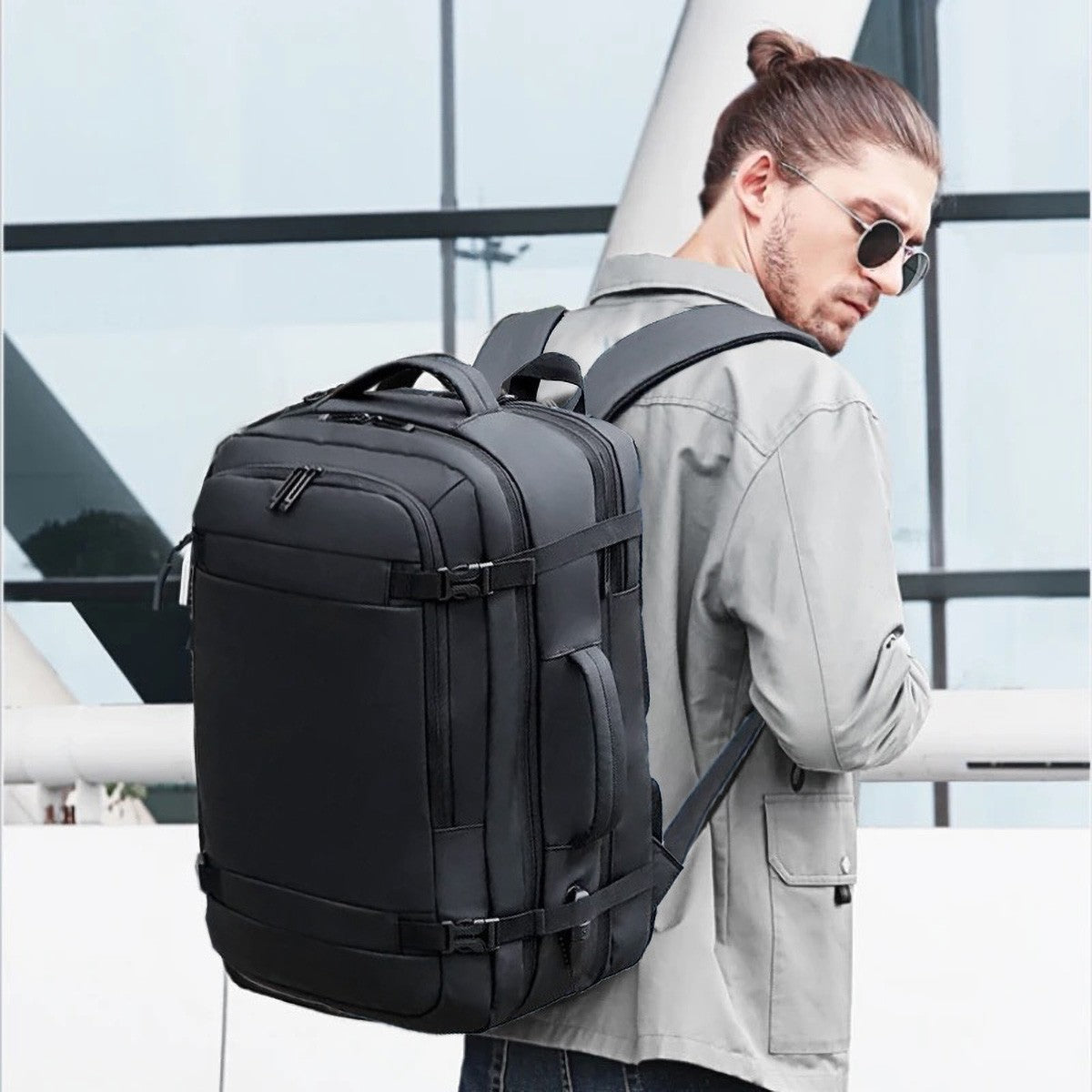 Mochila Casual Gris y Negro - Looftys