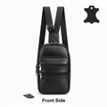 Mochila de Piel Negra y Marrón - Looftys
