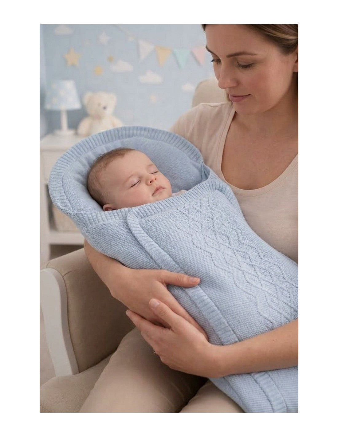 Saco Acolchado de Invierno para Bebé, Modelo Rombos