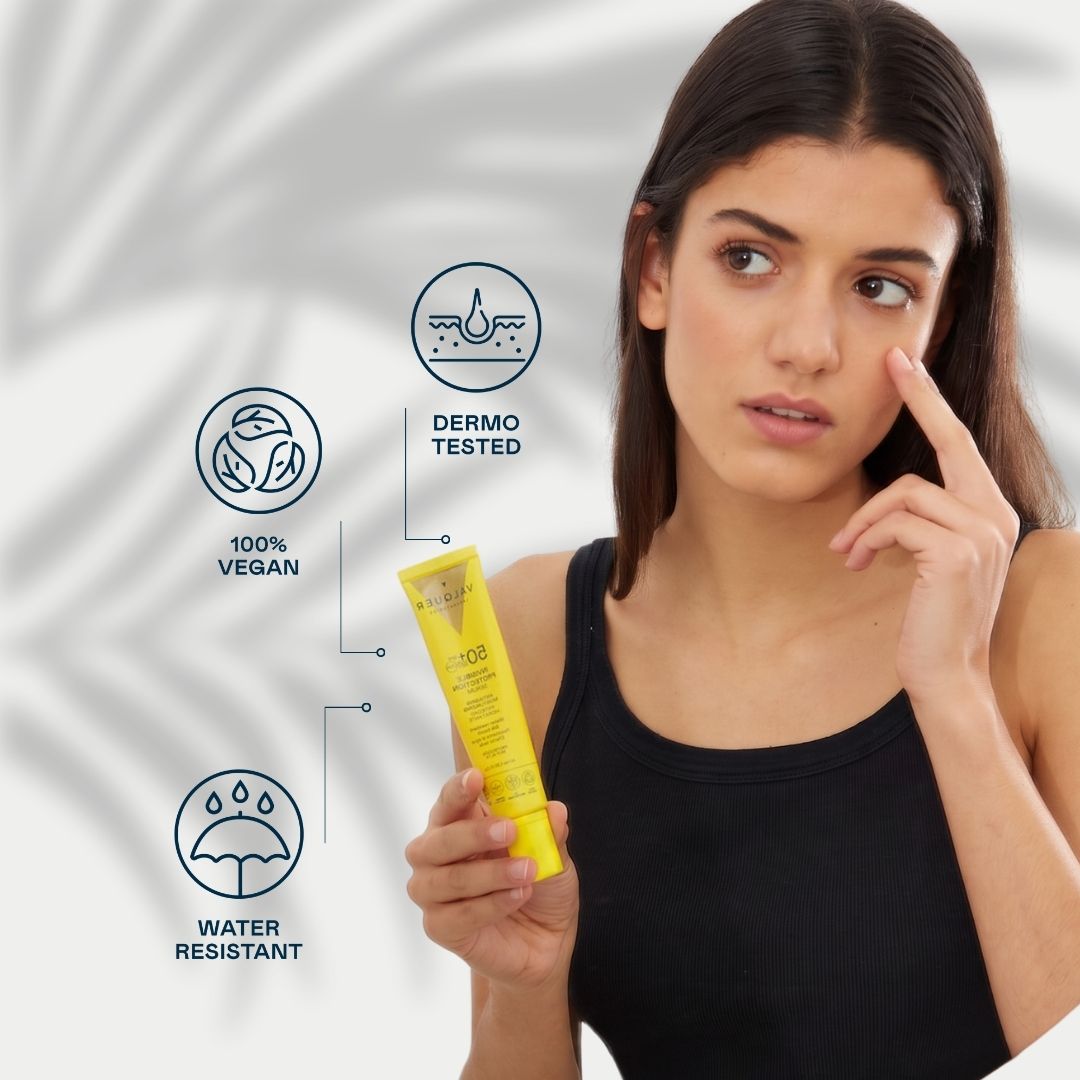 Sérum Solar Facial Invisible Protection SPF 50+ Antiedad e Hidratante - 40 ml Valquer®