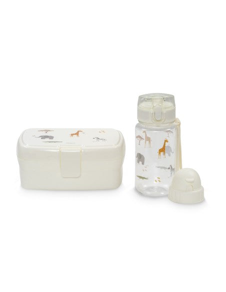 Set de tupper con botella marca Interbaby savanna LOOFTYS