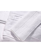 Toalla de Bidé Blanca con Greca, Pack de 3 Unidades
