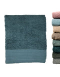 Toalla de Rizo de Calidad Extra en Tamaño Lavabo y Ducha - Azul oscuro / 50x100