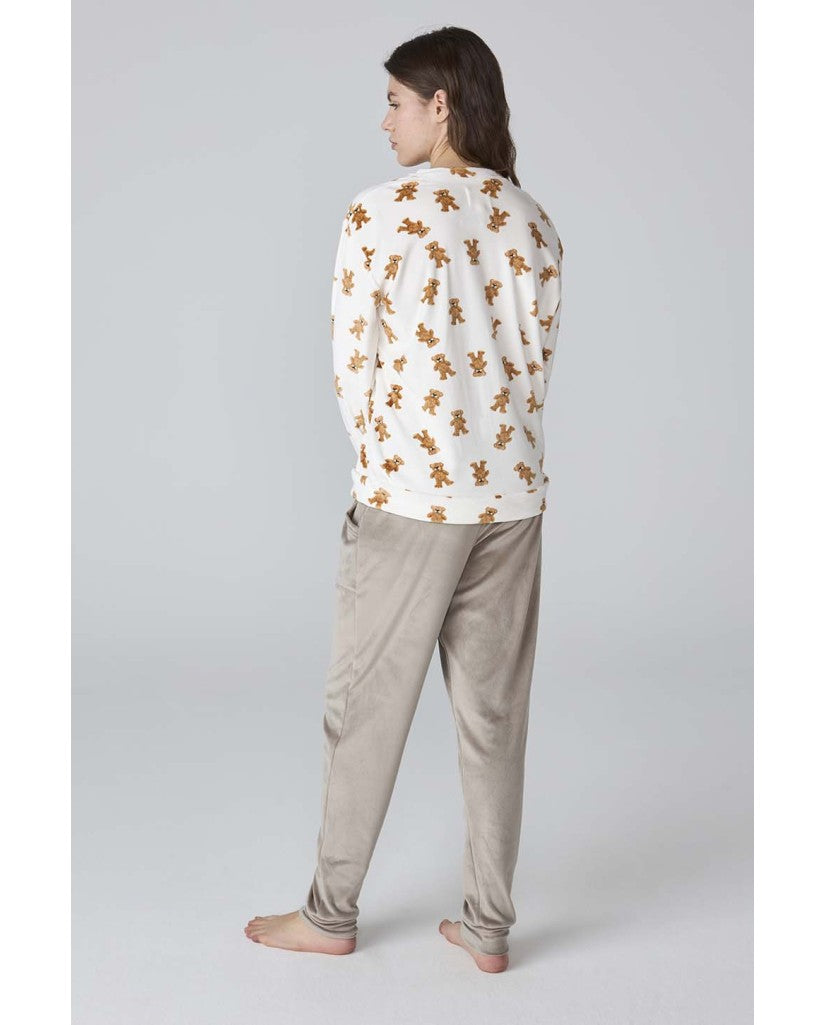 Pijama de Mujer Terciopelo Ositos (imagen 3)