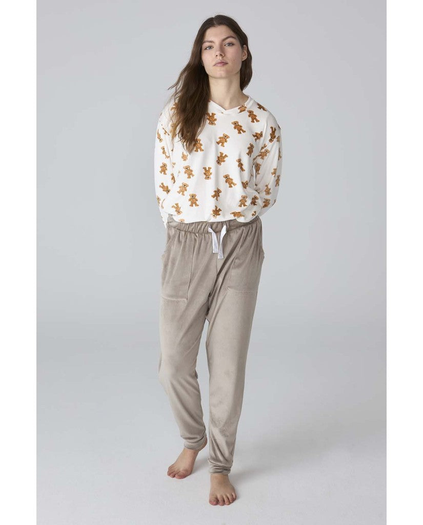Pijama de Mujer Terciopelo Ositos (imagen 4)